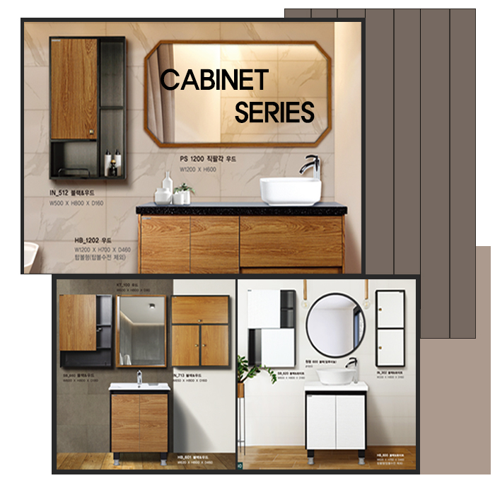 CABINET 시리즈 상부장 (블랙&화이트&블랙화이트&블랙우드&네이비&블루&그레이)