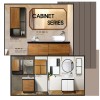 CABINET 시리즈 상부장 (블랙&화이트&블랙화이트&블랙우드&네이비&블루&그레이)